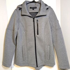 ANDREW Marc Gray Scuba Style Hooded Jacket Women’s Size Large